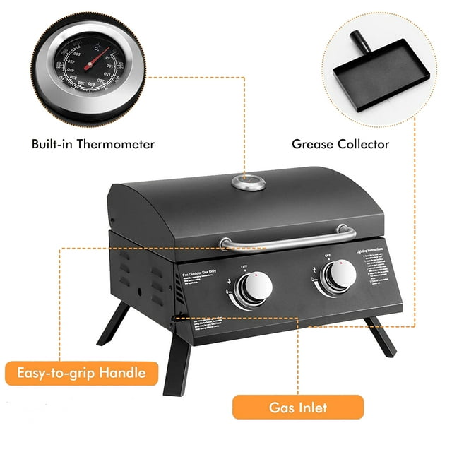 Tabletop Propane Gas Brinkmann Tabletop Gas Grill Side Burner