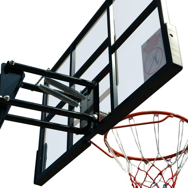 HONGGE 54in Portable Basketball Hoop with Polycarbonate Backboard