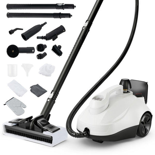 Multipurpose Steam Cleaner 1800W Portable Household Steamer with 61 oz Tank-Gray and White