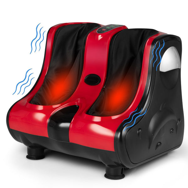 Foot and Calf Massager with Heat Vibration Deep Kneading and Shiatsu-Black