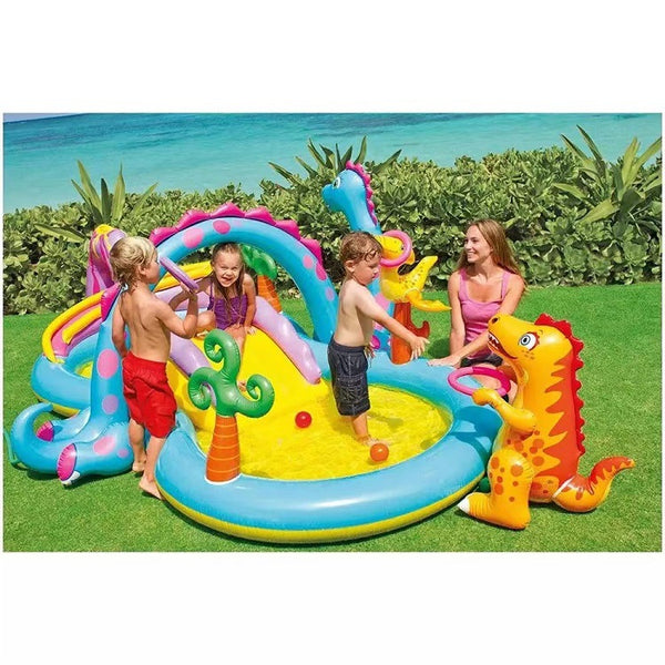 Kids Playing Inflatable Bounce House Jumping Castle Game Fun Slider 480W Blower